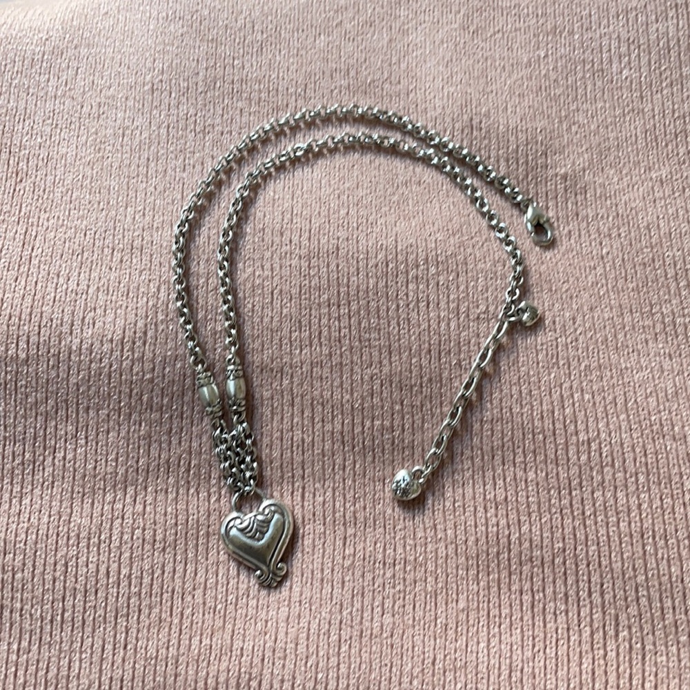 Classic Brighton silver heart necklace